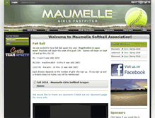 Tablet Screenshot of maumellesoftball.org